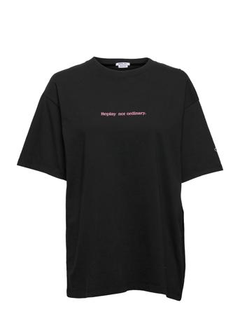 T-Shirt T-shirts & Tops Short-sleeved Svart Replay