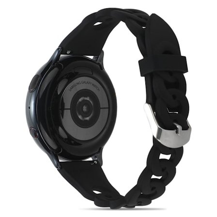 Silikonarmband med cirkelformad länk Samsung Galaxy Watch 5 / 5 Pro / 4 - Svart