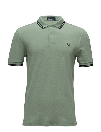 Twin Tipped Fp Shirt Polos Short-sleeved Vihreä Fred Perry