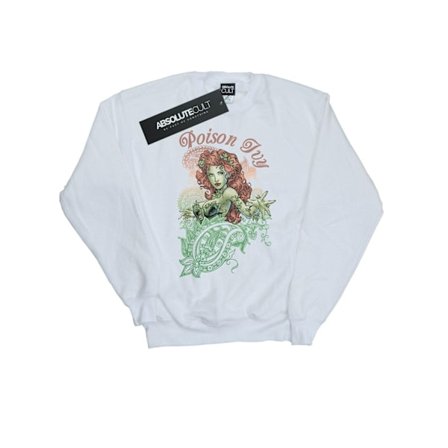 DC Comics Dam/Kvinnor Poison Ivy Paisley Sweatshirt M Vit