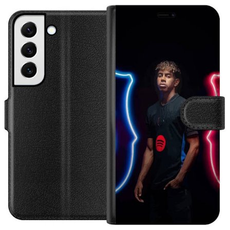 Kompatibelt Plånboksfodral till Samsung Samsung Galaxy S22 5G Yamal Fotboll FC Barcelona Ung Talang Spelare Fotbollsstjärna Spanien La Liga Populär