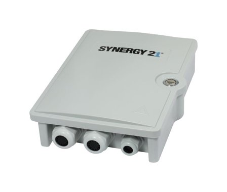 SYNERGY FTTH Wandgehäuse, IP55, 1xEingang/ 24xAusgang 2mm oder 2xAusgang 4-12mm, Synergy 21