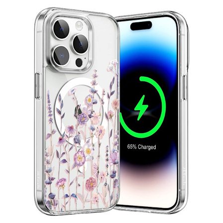 Sopii Applen matkapuhelimen läpinäkyvään kukka-aiheiseen korkealaatuiseen suojakuoreen