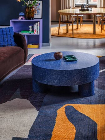 Halle Tapis - Bleu 160X230 Dans Un Style Moderne