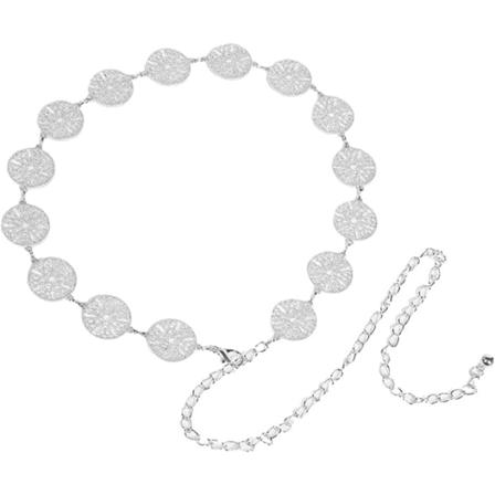 midjekedja Bälte Dekorativt midjebälte för kvinnor Metallbältesrem Sash Beach Body Chain - Perfet