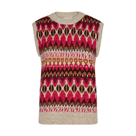 Freequent, Round-neck Knitwear Roze, Dames, Maat:S