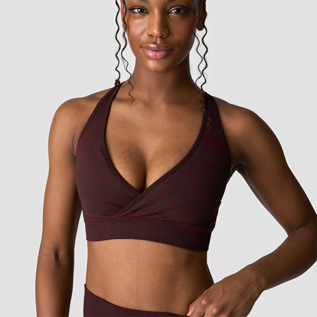 ICANIWILL Soft Seamless Justerbar Sport-bh Mörkröd