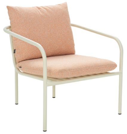 Brafab Bendt Fåtölj Pearl White/Teddy Orange, Utemöbler