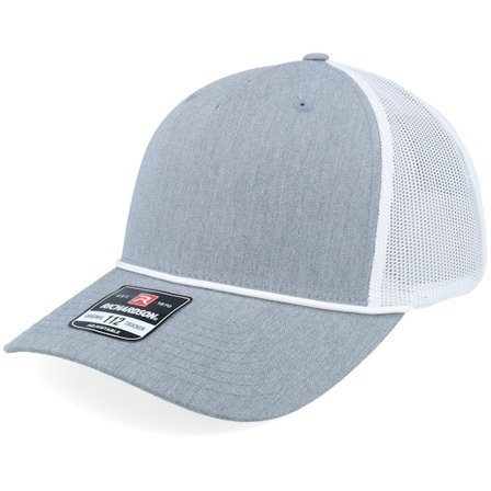 Richardson - Grå trucker Keps - Rope 112fpr Split Heather Grey/White/White Rope A-Frame Trucker @ Hatstore