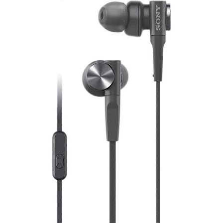 /EA/MDRXB55AP Kablede Extra Bass Hovedtelefoner/Headset med Mikrofon til Telefonsamtaler, Sort