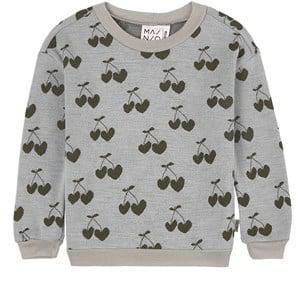Kids - MAINIO Cherry Love Branded Jumper Mist 86/92 cm - Jumpers and knitwear - 86/92 cm - Grey