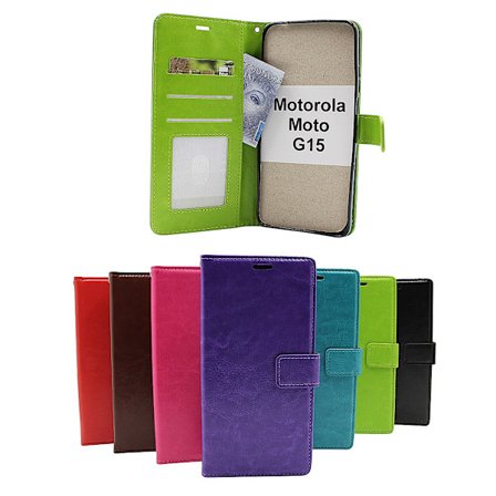 Crazy Horse Motorola Moto G15 Plånboksfodral
