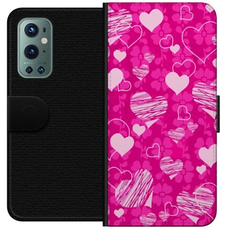 Kompatibelt Lommeboketui til OnePlus OnePlus 9 Pro PopHjerteMønster