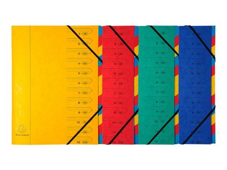 EXACOMPTA Sorteringsmapp Nature Future A4 12-flik - Lyreco - Kontorsmaterial - Mappar och plastfickor - Sorteringsmappar