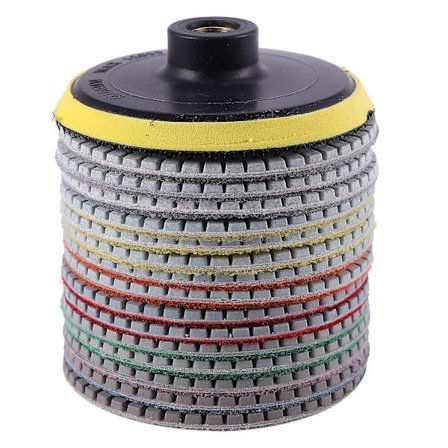 16 stk Diamantpoleringssett 4 tommer 100 mm våt/tørr for stein, betong, marmorpolering, sliping