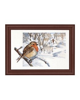 Broderipakke Bilde Rødstrupe Lin - Permin