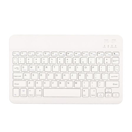 Tangentbord för surfplatta Trådlöst Bluetooth Ultra Slim QWERTY Layout Auto Sleep Genvägar för iPad Pro Mini Vit