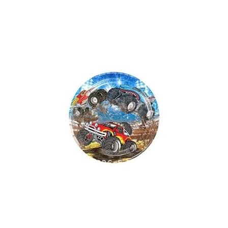 10 st Monstertruckstallrikar 18 cm Kalastillbehör Födelsedagsdekorationer