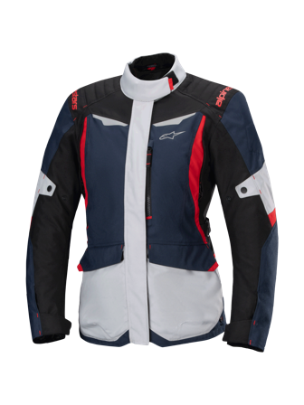 Blouson Moto Femme Alpinestars Stella ST-1 Waterproof Bleu Foncé/Noir/Rouge Vif S