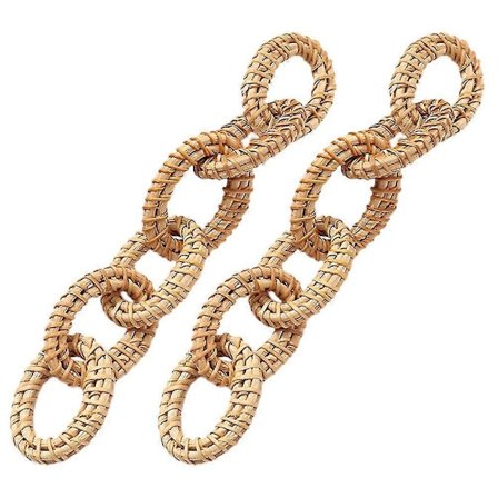 Kjedeledd Dekor 2-Delt Rattan Vevd Ornament Hjemmedekorasjon