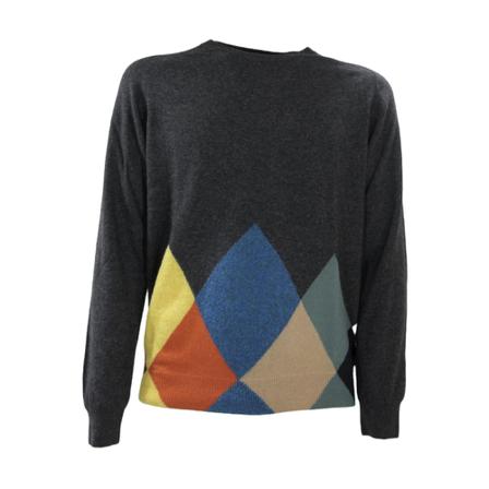 Bob, Round-neck Knitwear Szary, Mężczyzna, Rozmiar: L