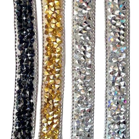 Diamond Trim Rhinestone Ribbon Resin