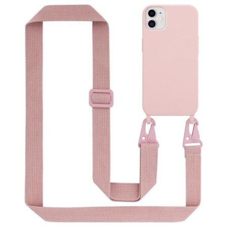 Halsbandsfodral för Apple iPhone 11 Fodral i LIQUID PINK Fodral Modehalsband Moderiktigt fodral Fodral Silikon Justerbar