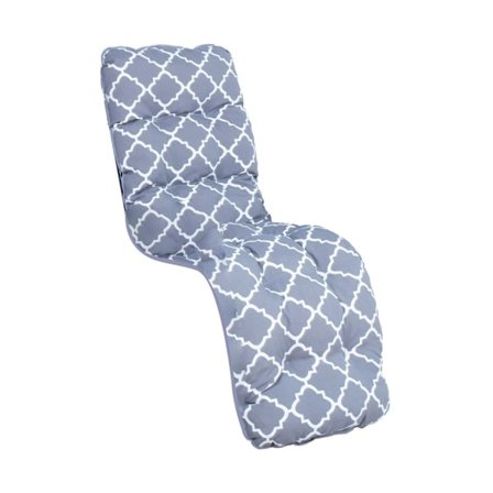 Cushion for chair BADEN-BADEN 48x165cm, grey rhombus