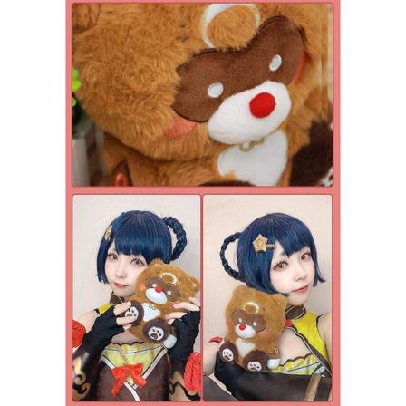 Gen Shine Impact plysjleketøy søt plysj Guoba dyreleker for jenter gutter cosplay 16cm høy - -
