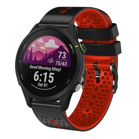 För Garmin Forerunner 255 Music 22mm perforerat tvåfärgat watch