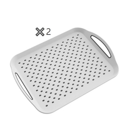 Serveringsbakkesæt – Skridsikre skødebakker med gribehåndtag, ideelle til madlavning, te, morgenmad i sengen – Plastbakke til stabil spisning