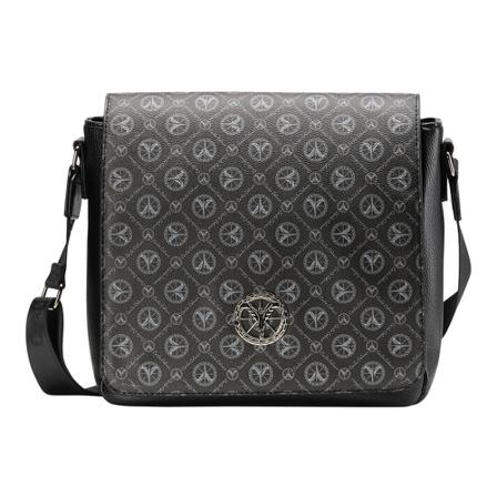 Carlo Colucci, A shoulder bag with logo print chiavalin Zwart, Dames, Maat:ONE Size