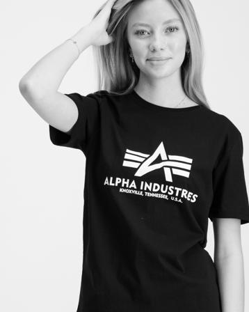 Alpha Industries Basic T Kids/Teens Schwarz T-Shirts Mädchen - Kidsbrandstore