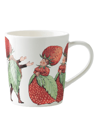 Design House Stockholm Elsa Beskow Mugg 40 cl with handle The Strawberry Family Glas ONESIZE