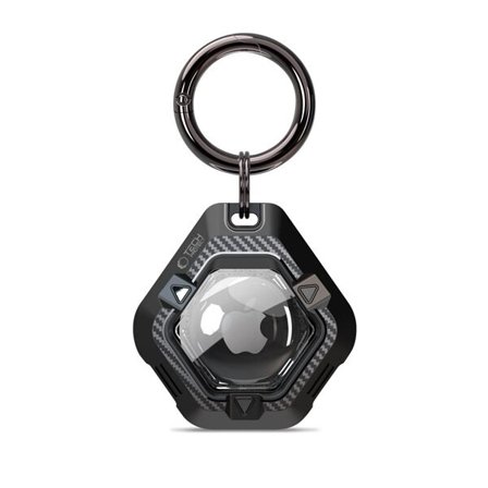 Tech-Protect Defense -kotelo Apple AirTag 1/2:lle - musta