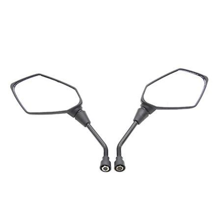 Universal 2 stk. Motorcykel Store Bagspejl Sort Motorcykel Motorcykel Krom Scooter Bak spejl Bak spejl Sidespejl 8mm