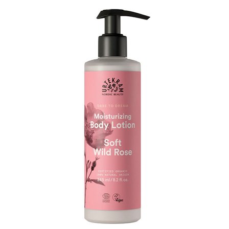 Urtekram Moisturizing Body Lotion Soft Wild Rose 245 ml, Skincare, Kropspleje, Bodylotion