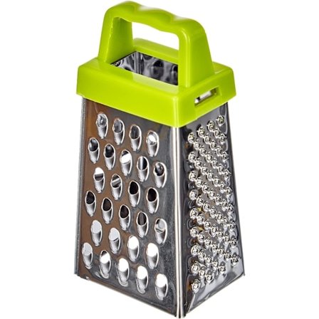 Firkantet rivejern i sølvfarvet rustfrit stål - 6,7 x 3,7 x 2,7 cm[PL]