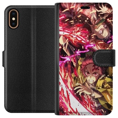 Kompatibelt Lommeboketui til Apple iPhone X Demon Slayer