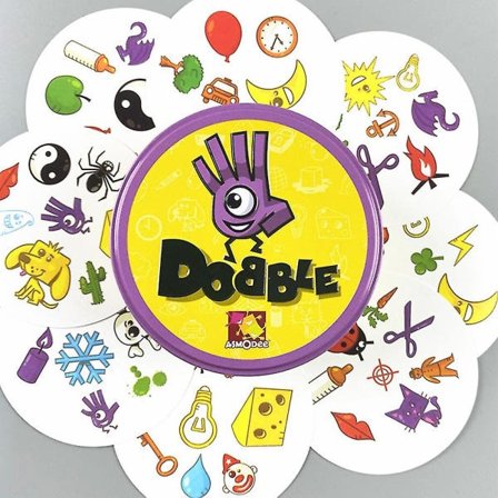 Spot It-kortspil til flere spillere Logisk ræsonnement Øvelsesbrætspil til familiesammenkomster Lilla gammel stil