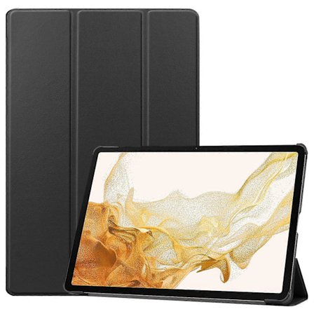 For Samsung Galaxy Tab S10+/S9 FE+/S9+ Deksel Anti-Fall Lær Stativ Nettbrettdeksel - Svart