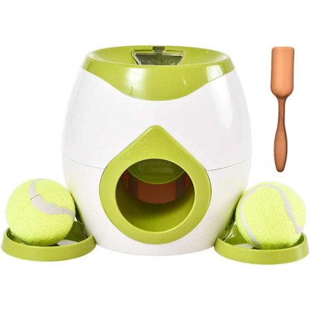Interaktivt kæledyr bold legetøj tennisbold mad belønning maskine kaster langsom feeder hund plyslegetøj
