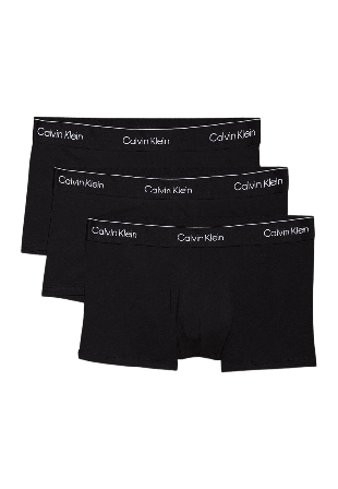Calvin Klein LOW RISE TRUNK 3PK Icon Cotton Stretch Badkläder Herr Svart XL