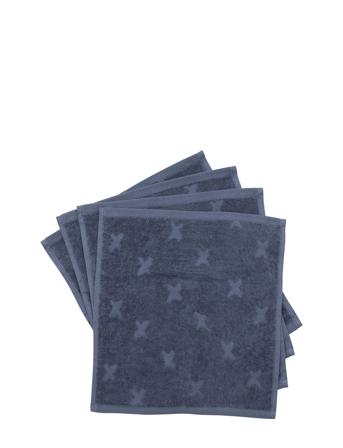 Washcloth 4-Pack Home Bath Time Towels & Cloths Cloths Sininen Müsli By Green Cotton