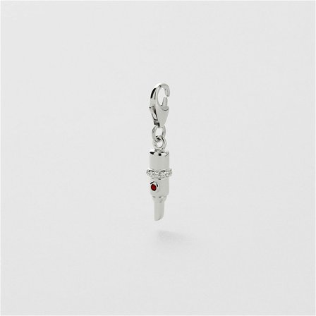 Red Lipstick Charm - STERLINGSILBER
