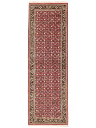 Bidjar Indo Rug 81X246 Runner Brown/Dark Red Wool, India