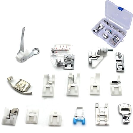 Syfodssæt med 11 syfødder tilbehør Overlockfod