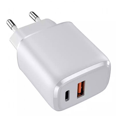 Kraftfull 18W USB / USB-Type C Väggadapter