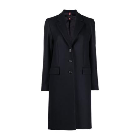PS By Paul Smith Single-Breasted Coats Blå, Dame Uldfrakker