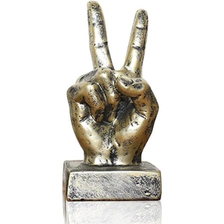 Kulta Polyresin Käden Ele Dekoratiiviset Pöytäveistokset Sormi Veistos